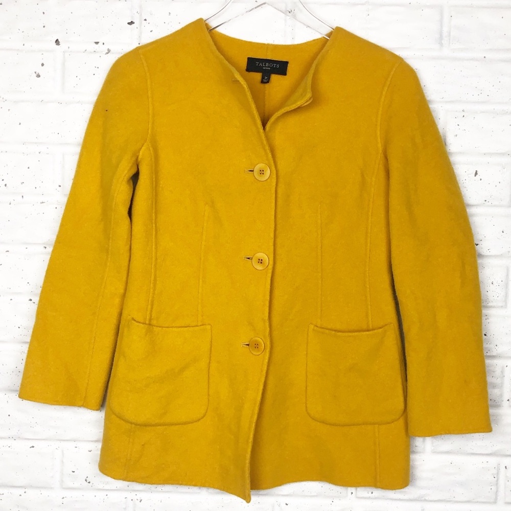 TALBOTS Wool Jacket | Mustard yellow